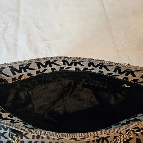 Michael Kors Leather-Trimmed Canvas Tote. Excellent Condition!